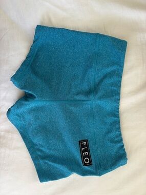 Fleo Teal Athletic Shorts with Branded Patch